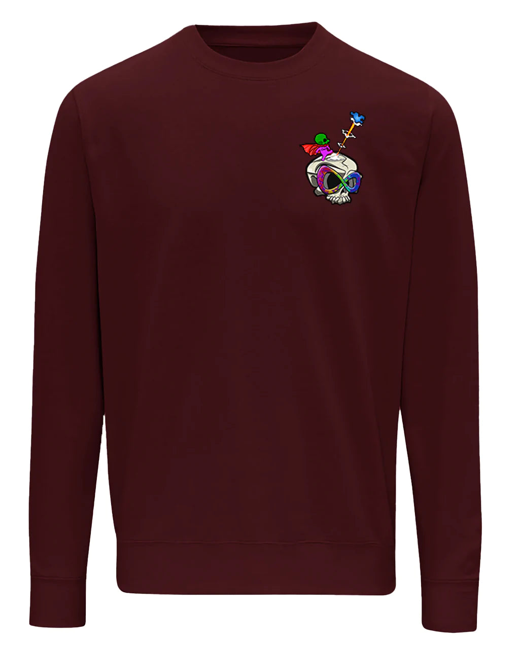 Burgundy Autism Mental Health Awareness Sweater By Unsubtle Skulls