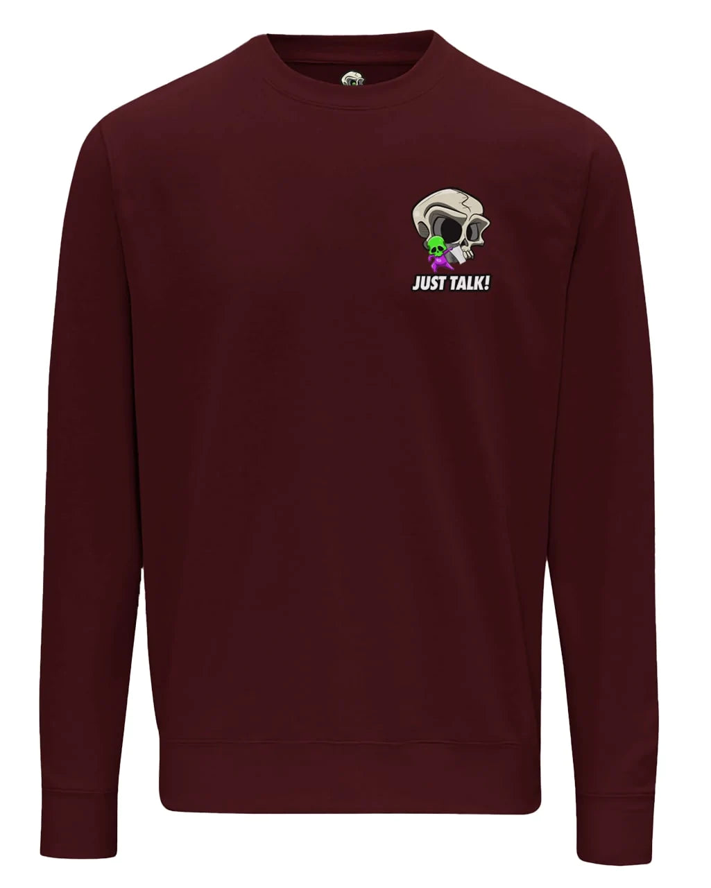 Just Talk Skull Mental Health Awareness Sweater By Unsubtle Skulls