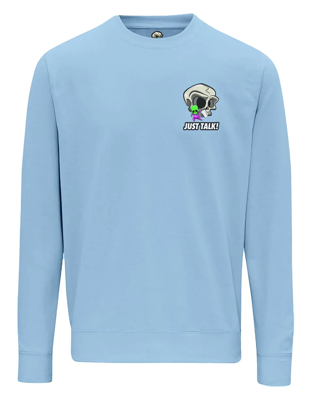 Just Talk Skull Mental Health Awareness Sweater By Unsubtle Skulls