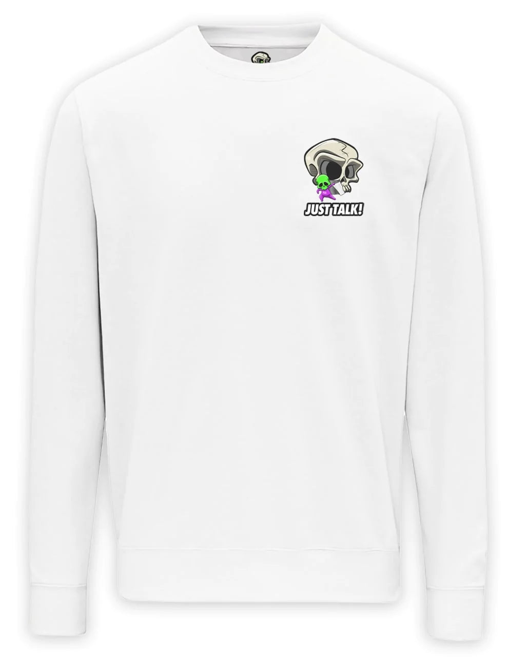 Just Talk Skull Mental Health Awareness Sweater By Unsubtle Skulls