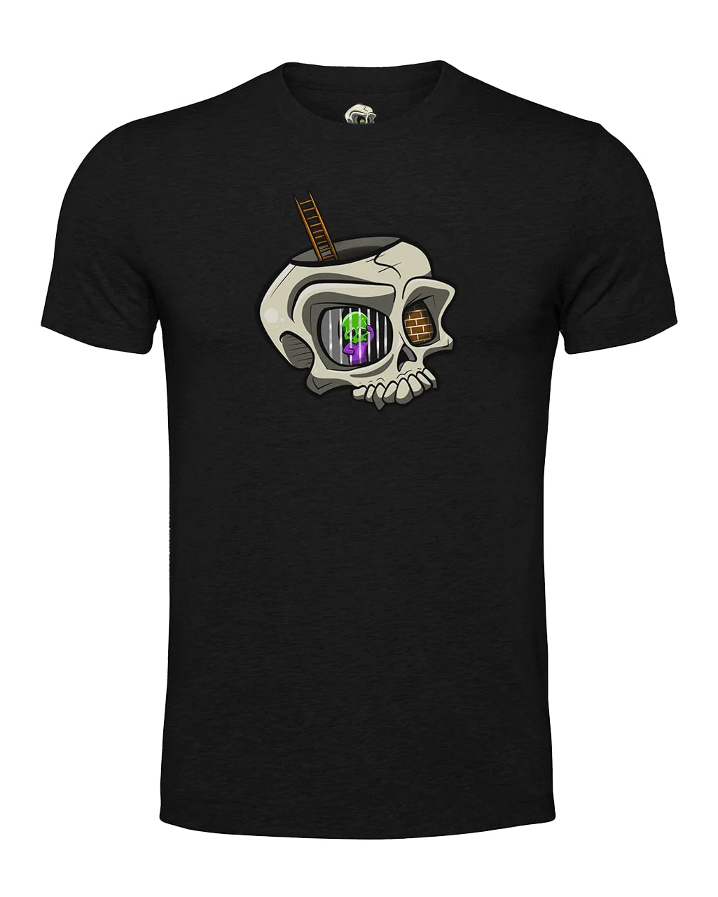 Black Anxiety Mental Health Awareness T-Shirt By Unsubtle Skulls
