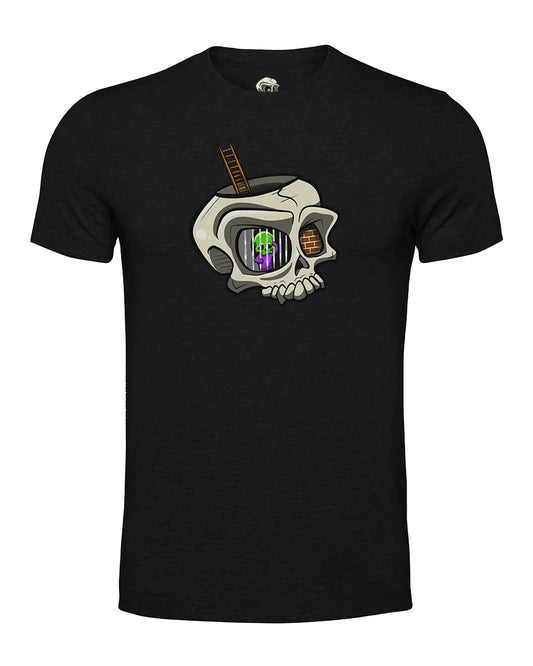 Black Anxiety Mental Health Awareness T-Shirt By Unsubtle Skulls