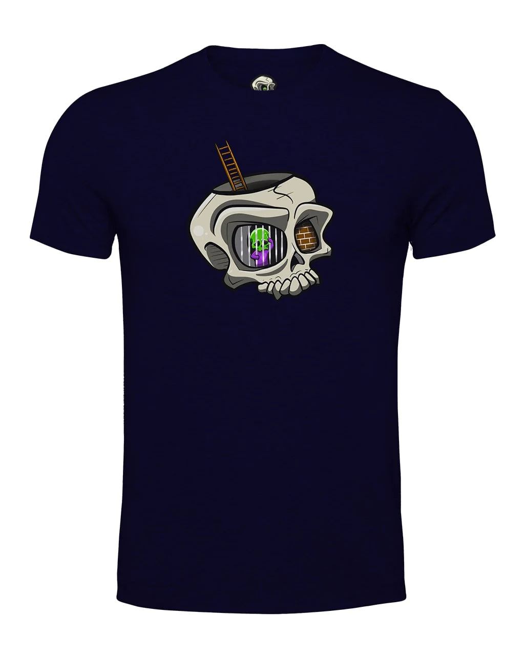 Navy Anxiety Mental Health Awareness T-Shirt By Unsubtle Skulls