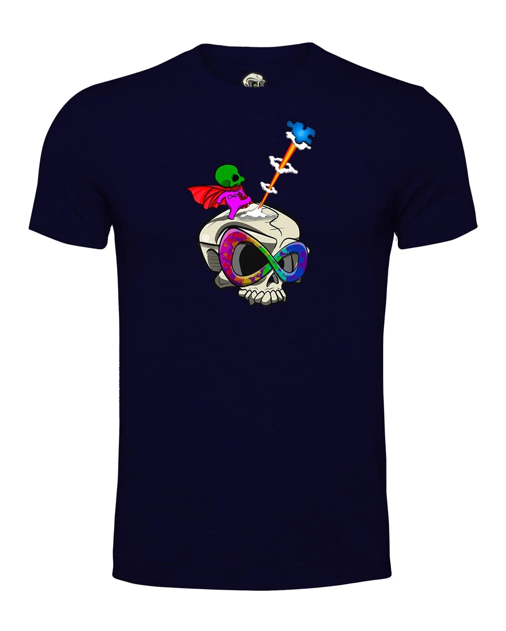 Autism Skull T-shirt / Mental Health Awareness By Unsubtle Skulls