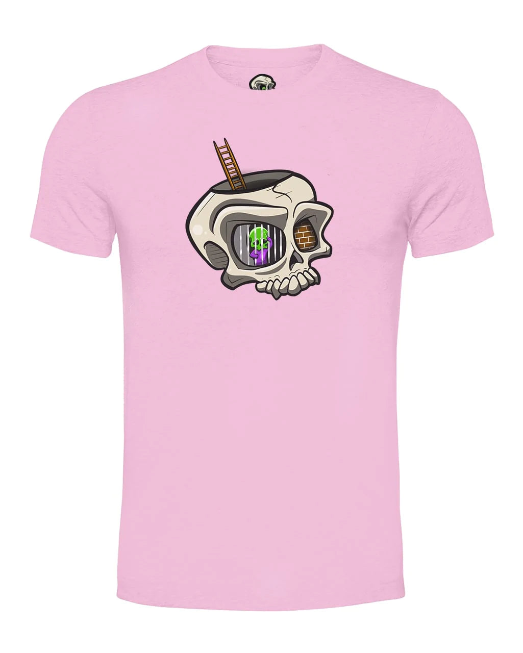 Pink Anxiety Mental Health Awareness T-Shirt By Unsubtle Skulls
