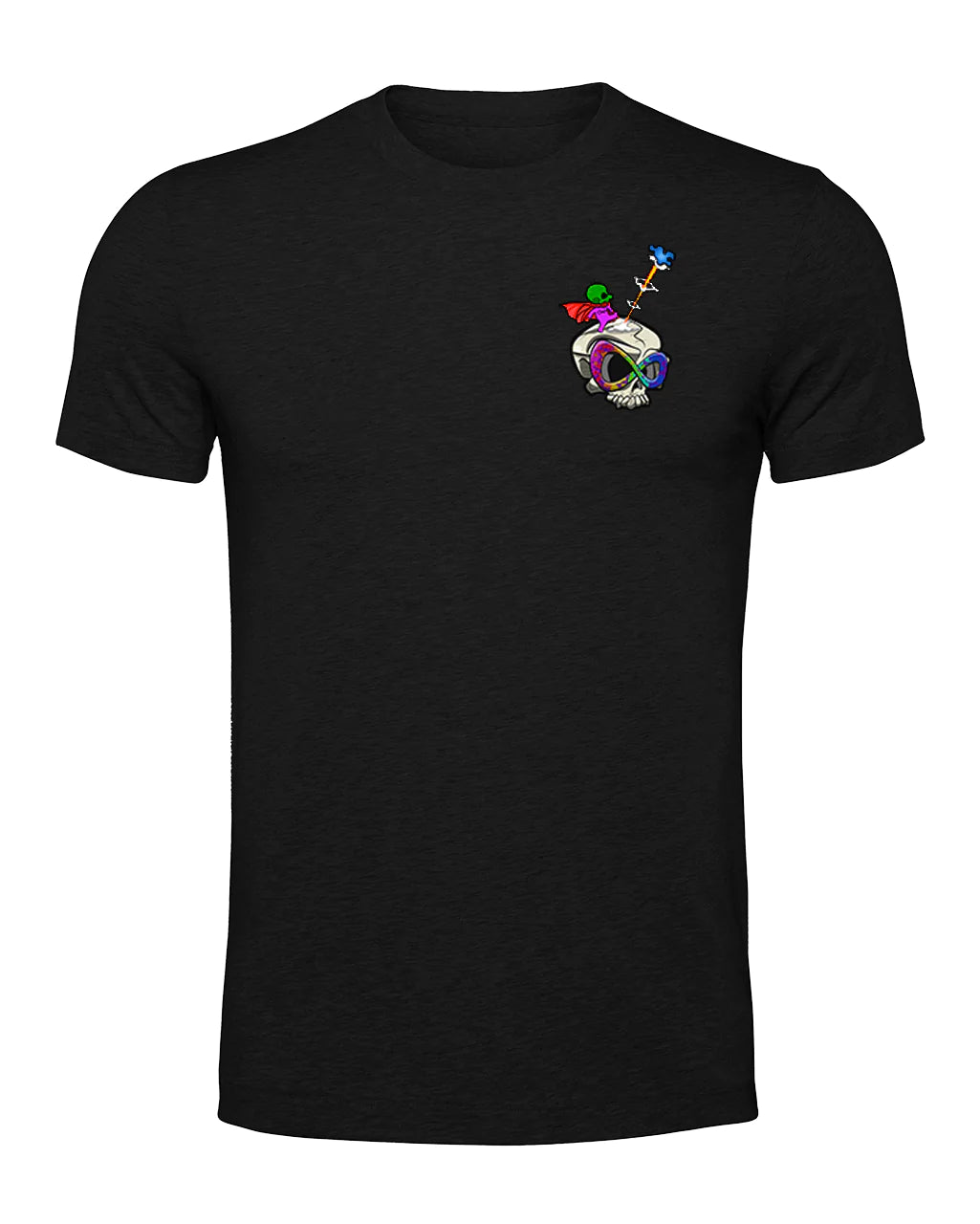 Black Autism Skull Mental Health Awareness T-Shirt By Unsubtle Skulls