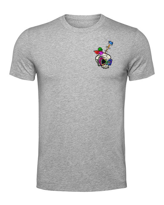 Heather Grey Autism Skull Mental Health Awareness T-Shirt By Unsubtle Skulls