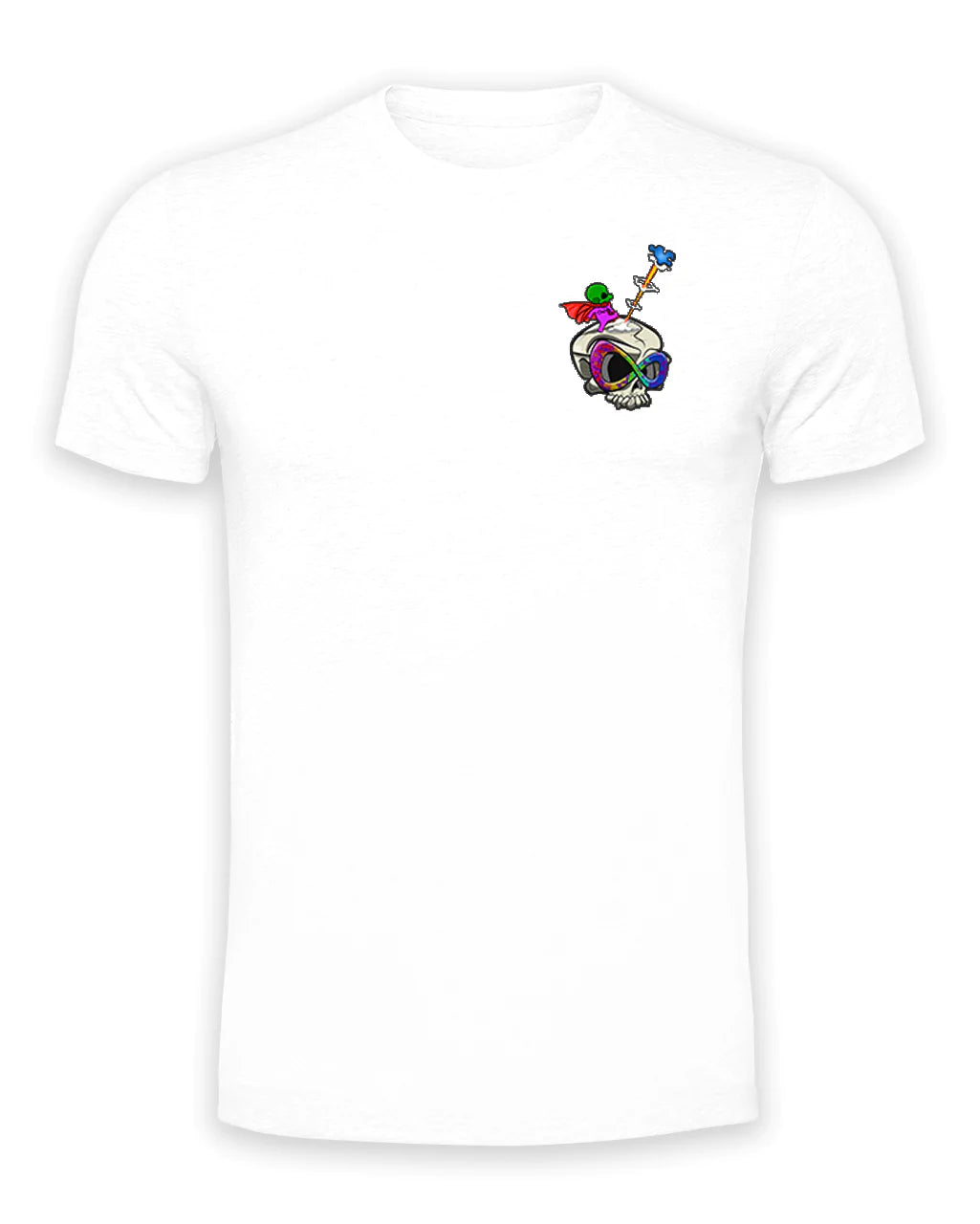 White Autism Skull Mental Health Awareness T-Shirt By Unsubtle Skulls