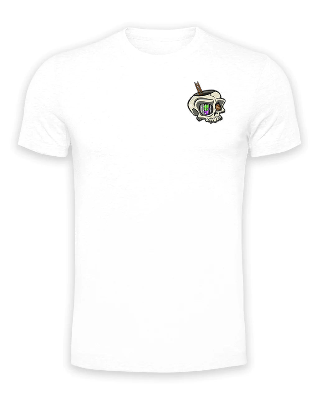 White Anxiety Mental Health Awareness T-Shirt By Unsubtle Skulls