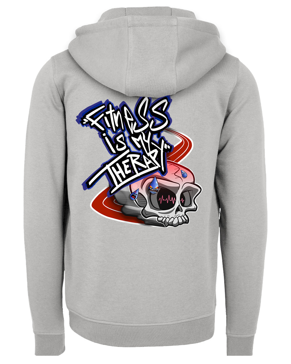 Fitness Is My Therapy Zipped Hoodie / Mental Health Awareness