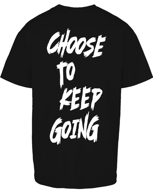 White Choose To Keep Going Oversized T-Shirt / Mental Health Awareness