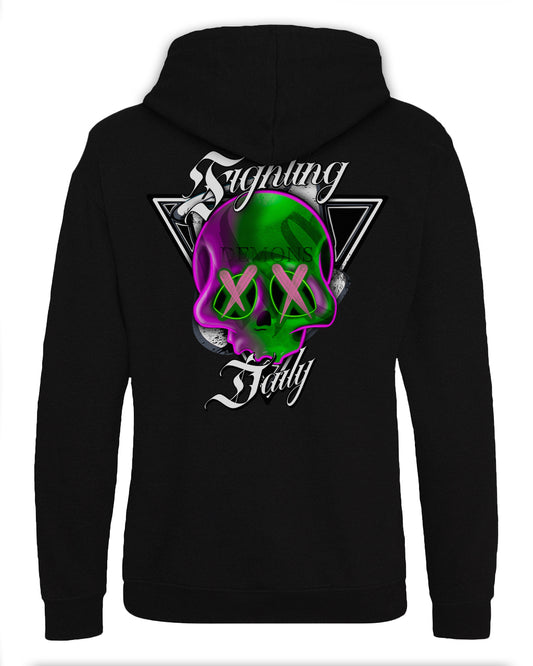 Fighting Demons Daily Back Hoodie