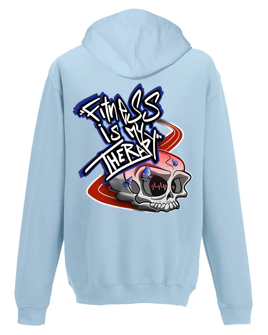 Fitness Is My Therapy Hoodie / Mental Health Awareness By Unsubtle Skulls