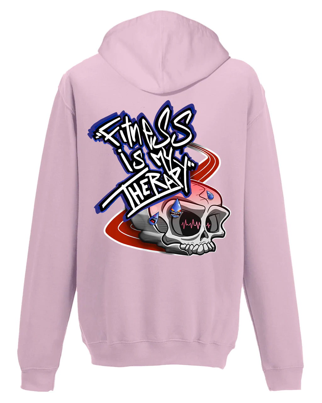 Fitness Is My Therapy Hoodie / Mental Health Awareness By Unsubtle Skulls