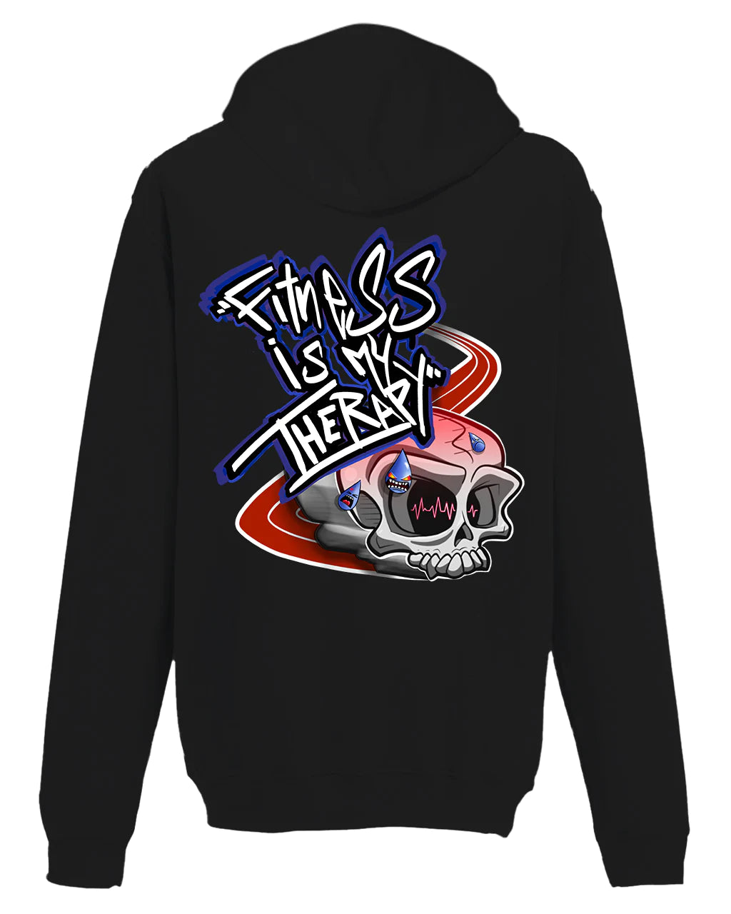Fitness Is My Therapy Hoodie / Mental Health Awareness By Unsubtle Skulls