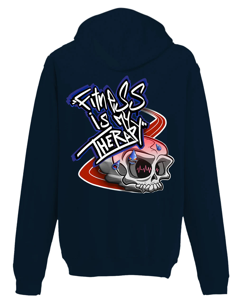 Fitness Is My Therapy Hoodie / Mental Health Awareness By Unsubtle Skulls