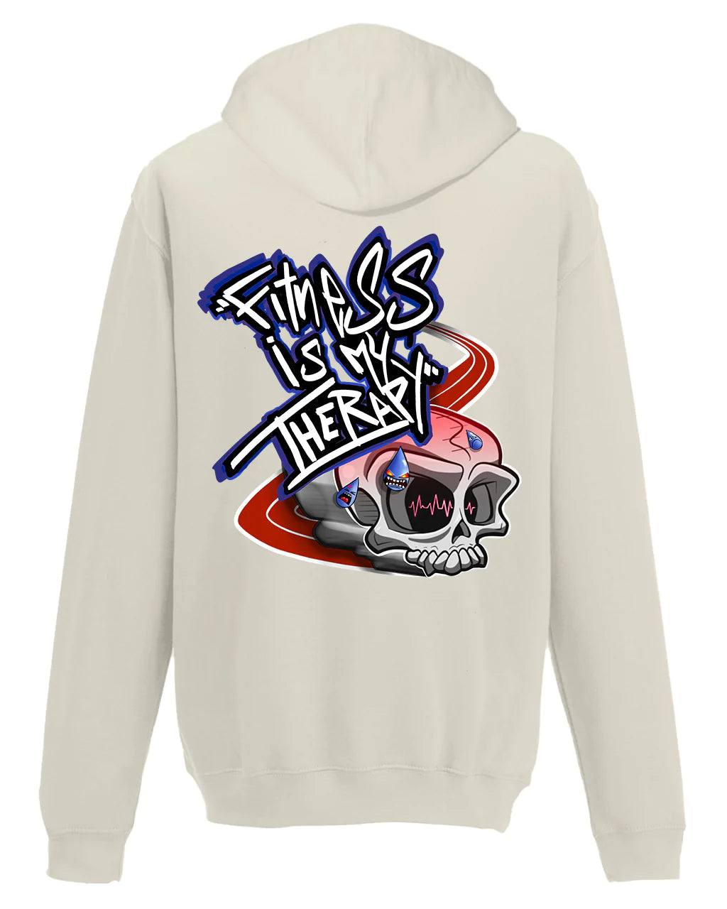 Fitness Is My Therapy Hoodie / Mental Health Awareness By Unsubtle Skulls