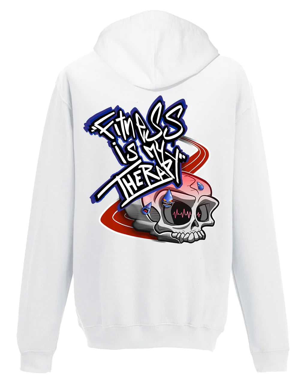 Fitness Is My Therapy Hoodie / Mental Health Awareness By Unsubtle Skulls