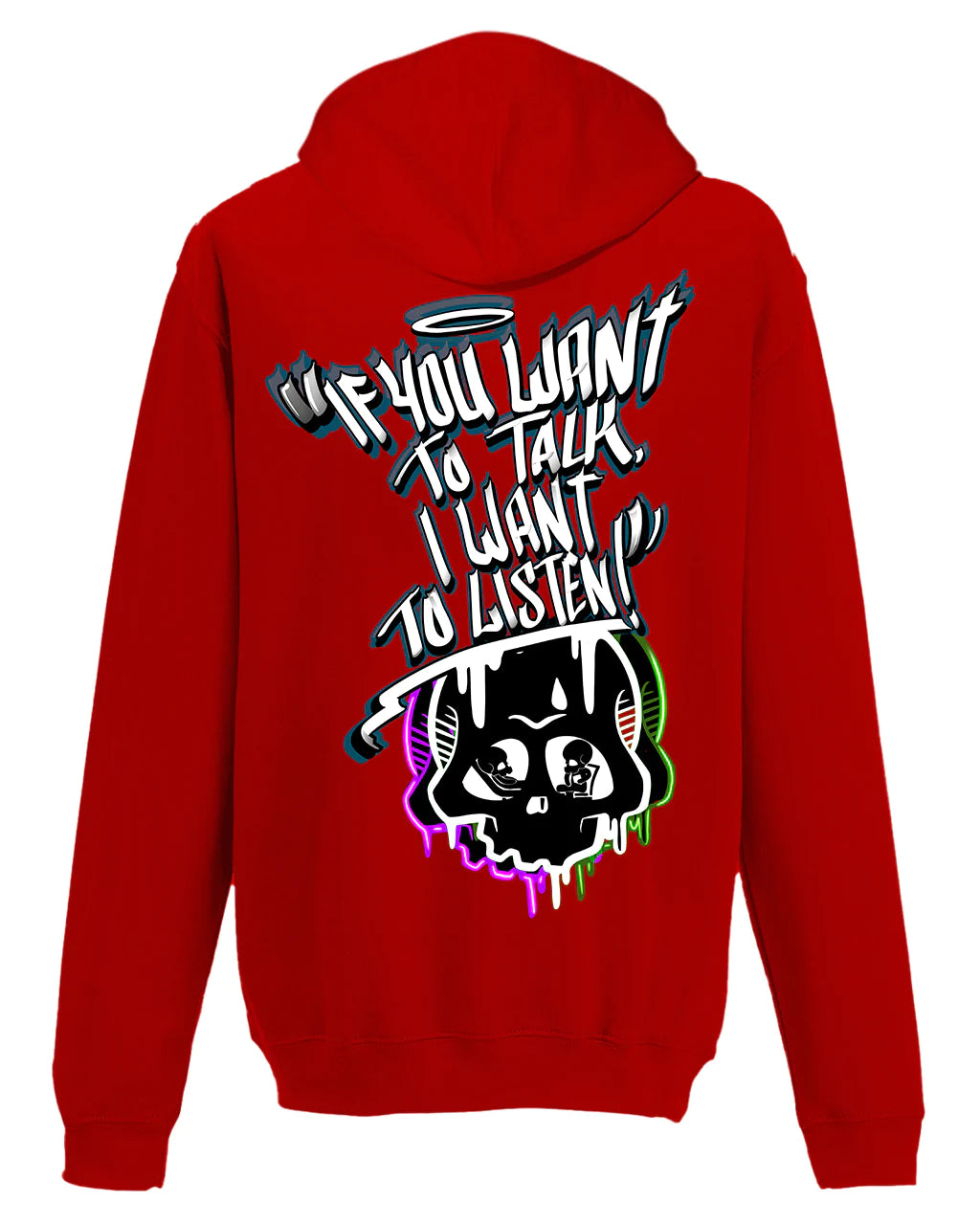 I Want To Listen Street A-Wear Hoodie / Mental Health Awareness By Unsubtle Skulls