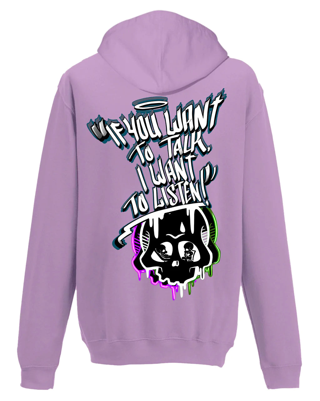 I Want To Listen Street A-Wear Hoodie / Mental Health Awareness By Unsubtle Skulls