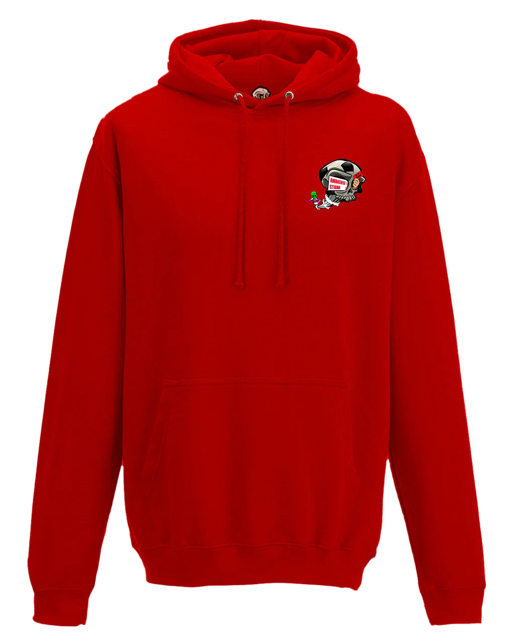 Red Anti Racism Awareness Hoodie By Unsubtle Skulls