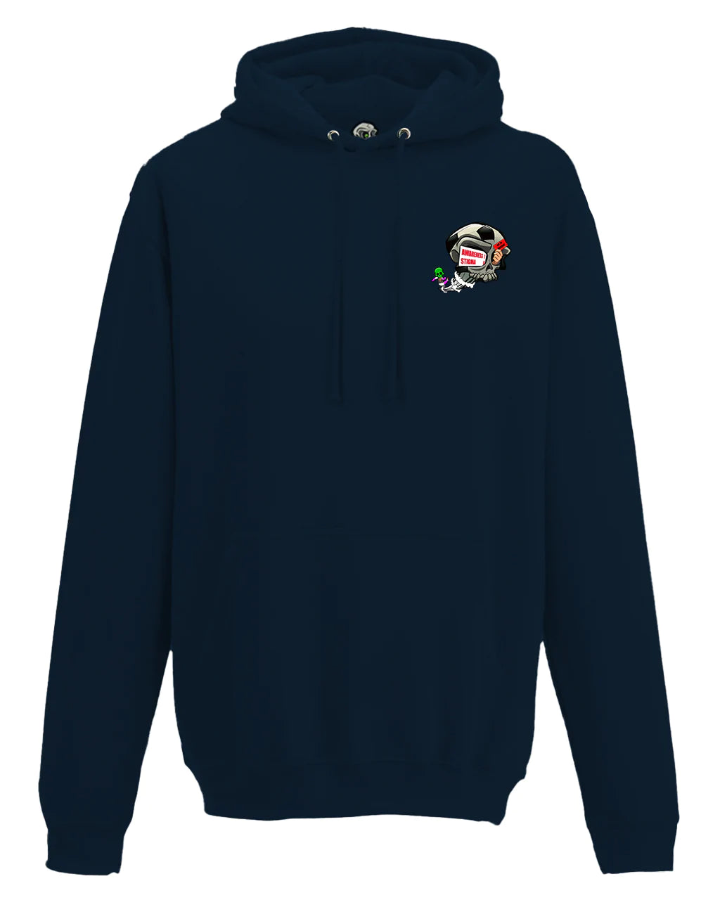 Navy Anti Racism Awareness Hoodie By Unsubtle Skulls
