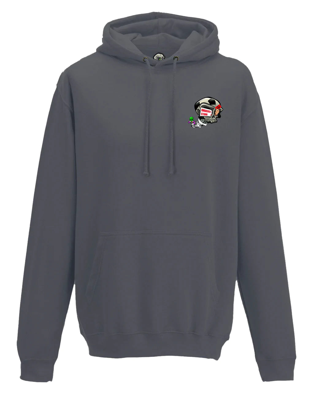 Solid Grey Anti Racism Awareness Hoodie By Unsubtle Skulls