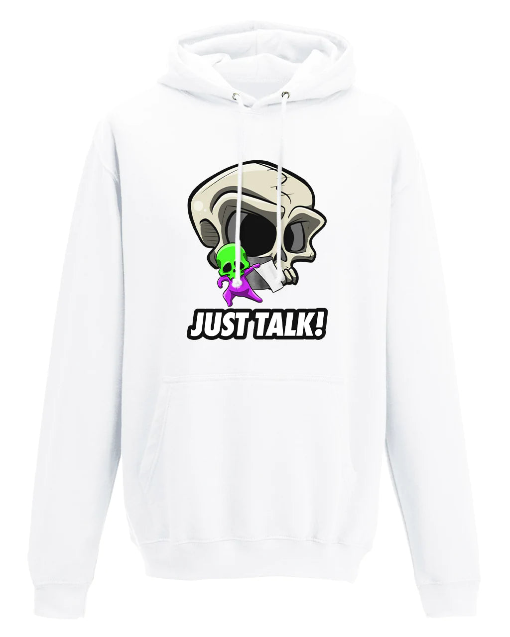 Just Talk Mental Health Awareness Hoodie By Unsubtle Skulls