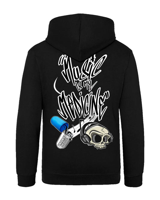 Kids Music Is My Medicine Hoodie By Unsubtle Skulls