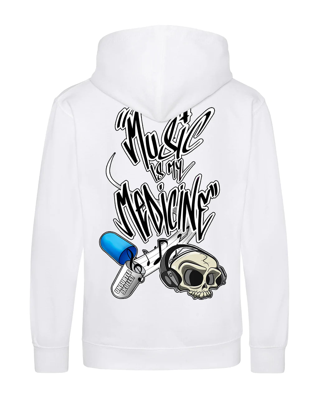 Kids Music Is My Medicine Hoodie By Unsubtle Skulls