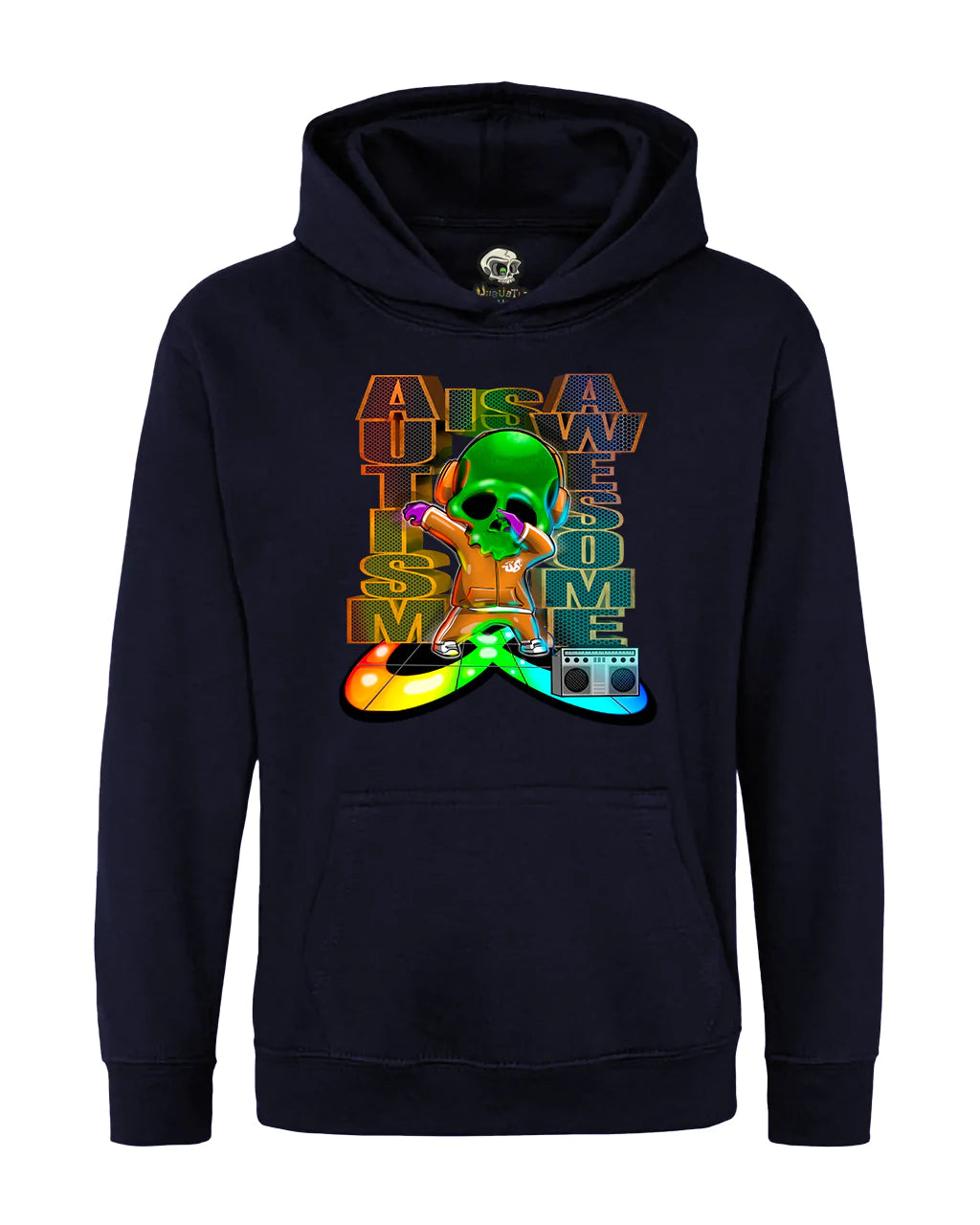 Kids Autism Mental Health Awareness Hoodie By Unsubtle Skulls