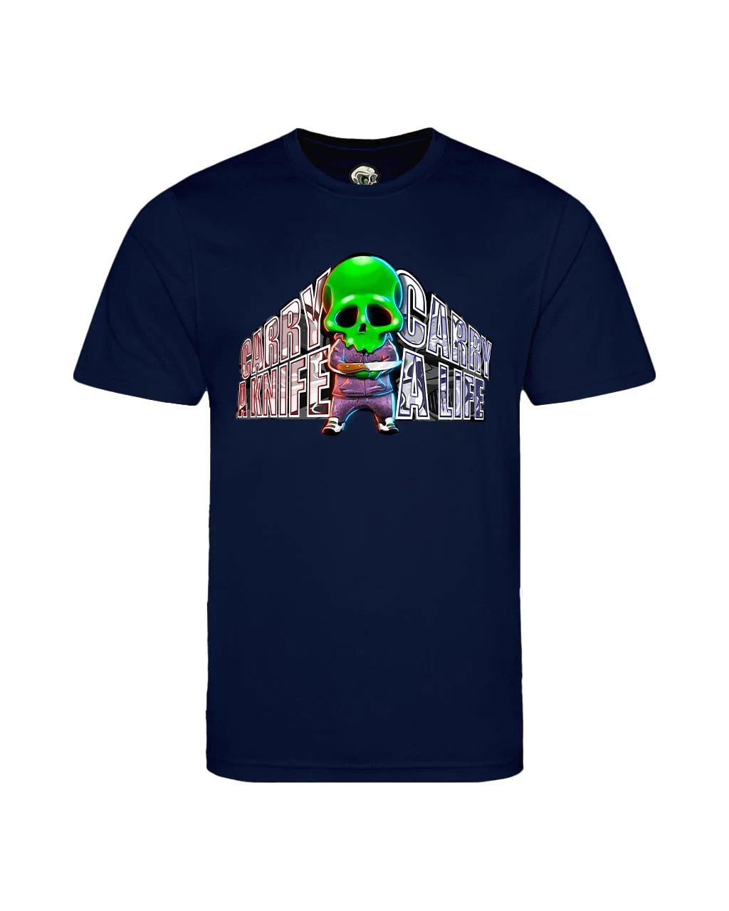 Kids Knife Crime Mental Health Awareness T-Shirt By Unsubtle Skulls