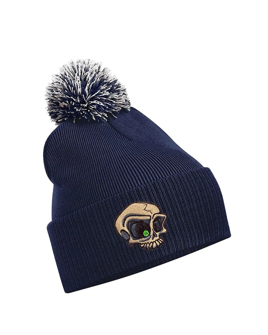 Embroided Mental Health Awareness Bobble Hat By Unsubtle Skulls