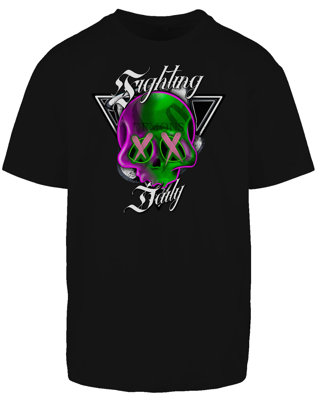 Fighting Demons Daily Front Oversized T-Shirt