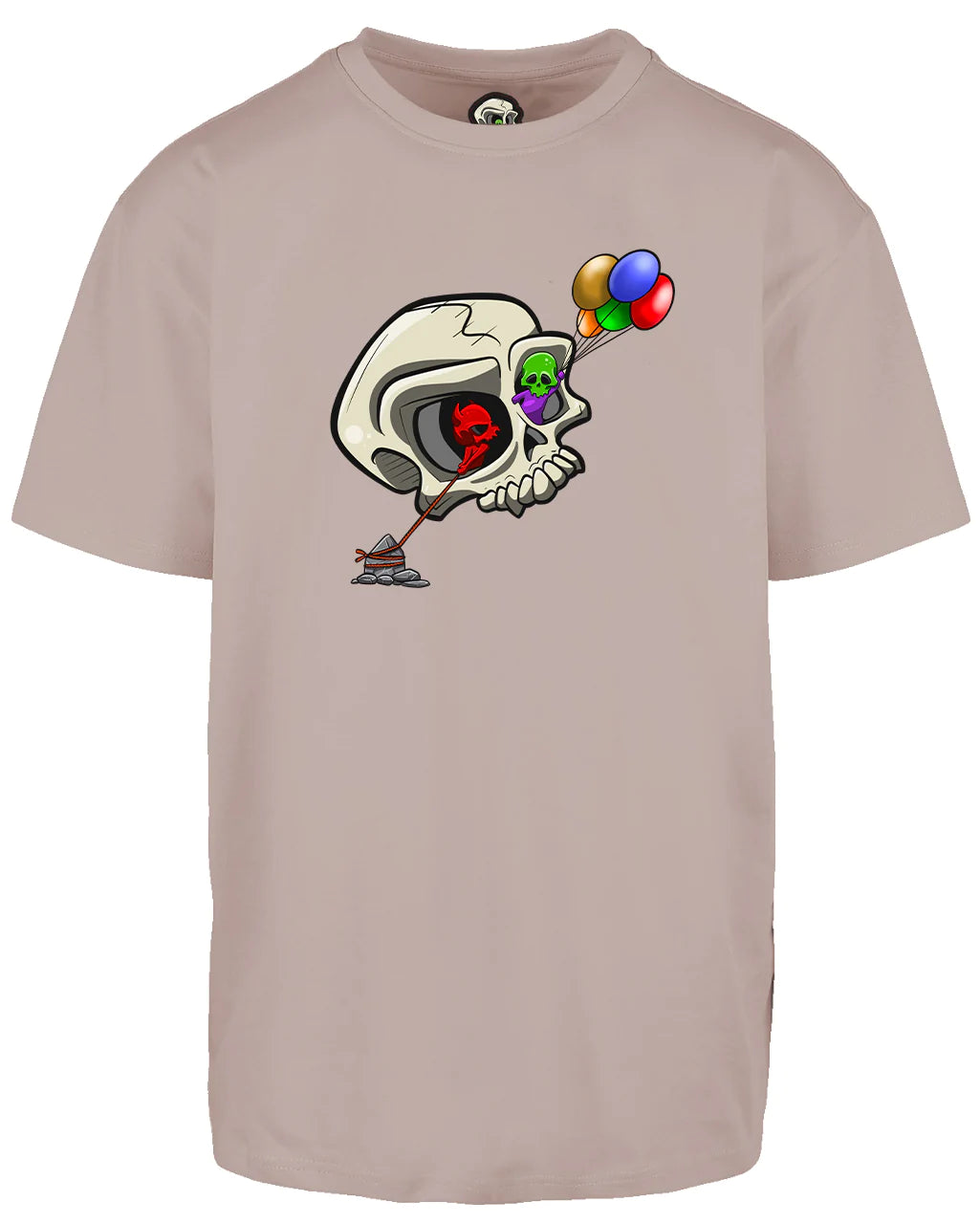 Bipolar Skull Oversized T-Shirt