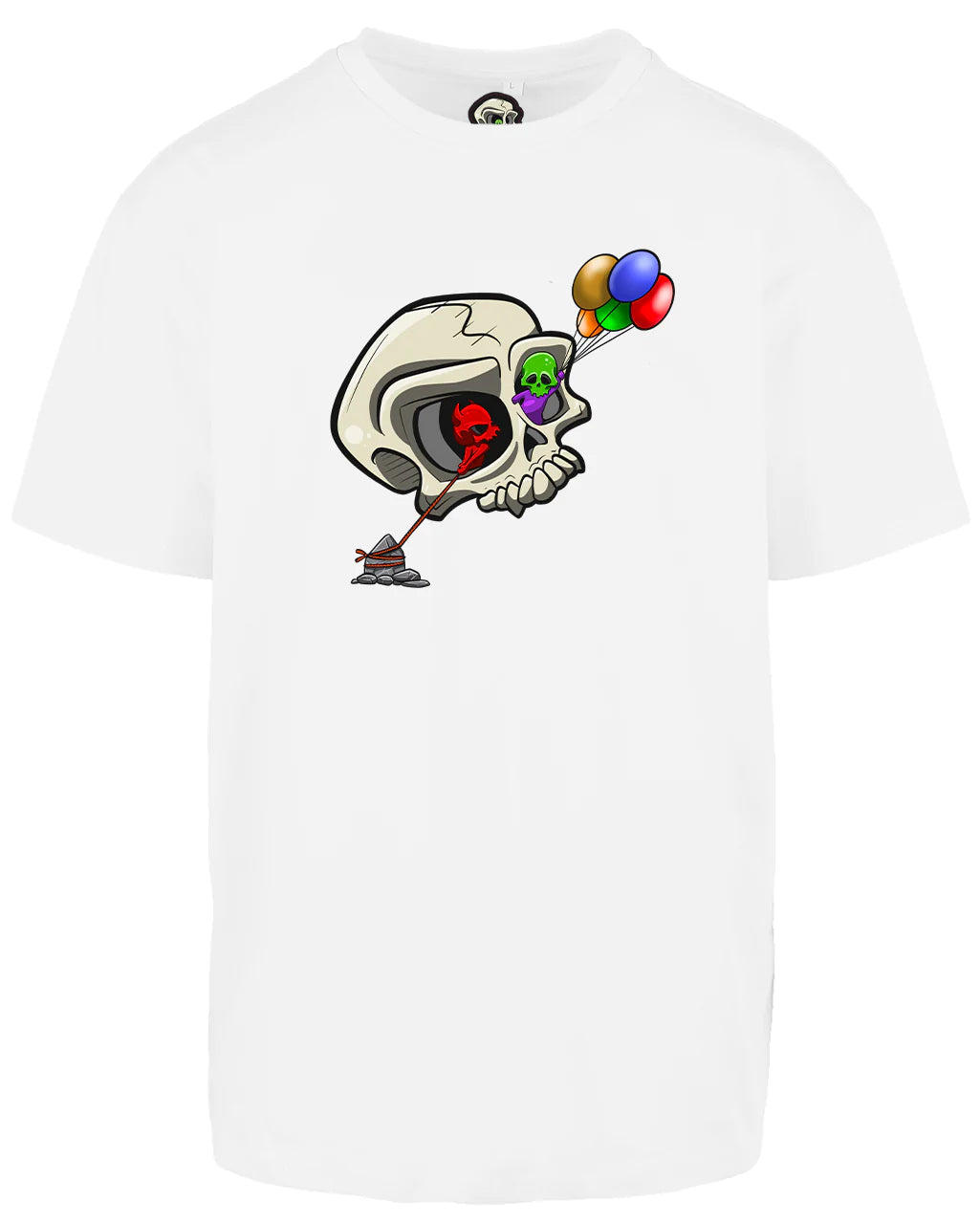 Bipolar Skull Oversized T-Shirt