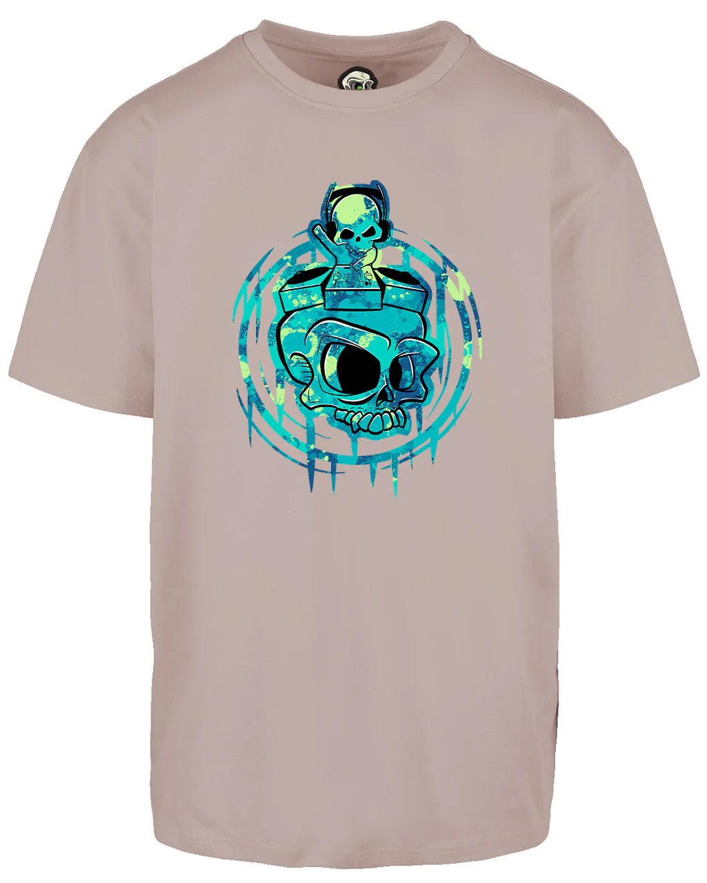 DJ Skull Oversized T-Shirt / Mental Health Awareness
