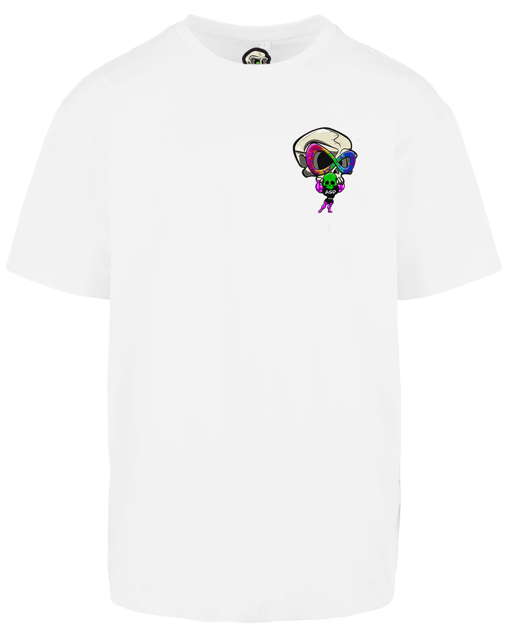 ASD Skull Left Breast Oversized T-Shirt