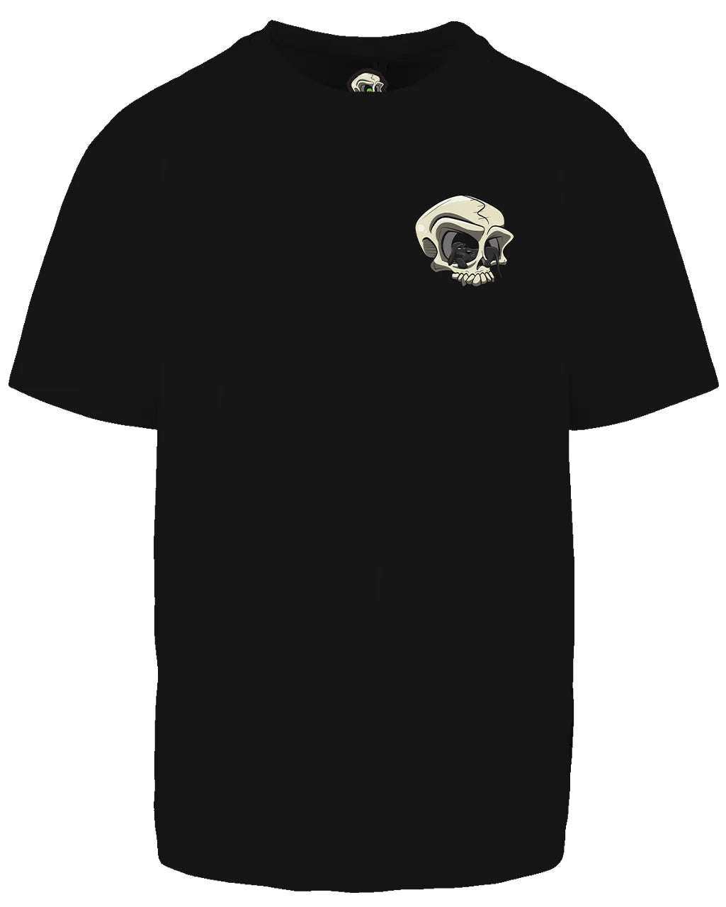 Depression Skull Left Breast Oversized T-Shirt / Mental Health Awareness