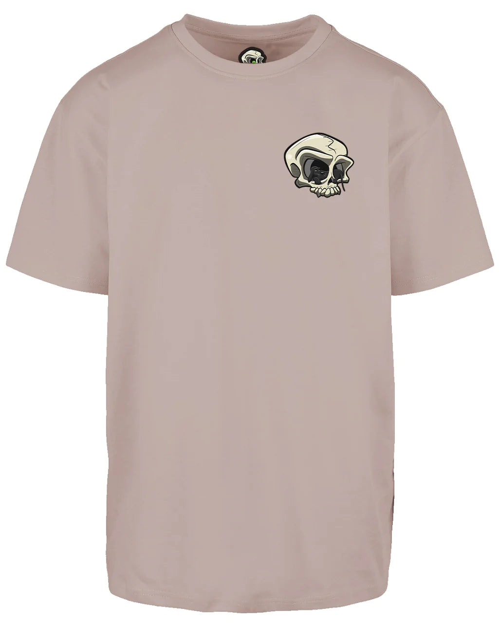 Depression Skull Left Breast Oversized T-Shirt / Mental Health Awareness