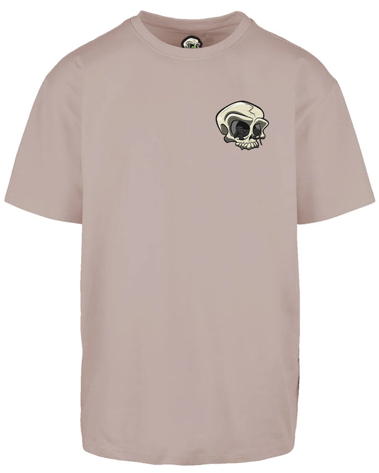 Depression Skull Left Breast Oversized T-Shirt / Mental Health Awareness