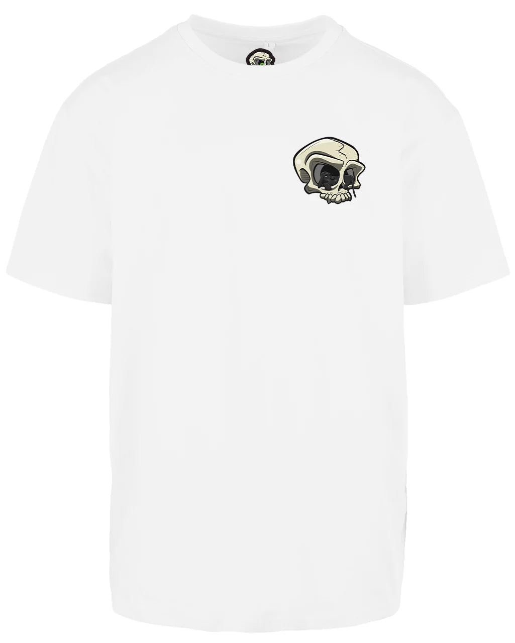 Depression Skull Left Breast Oversized T-Shirt / Mental Health Awareness