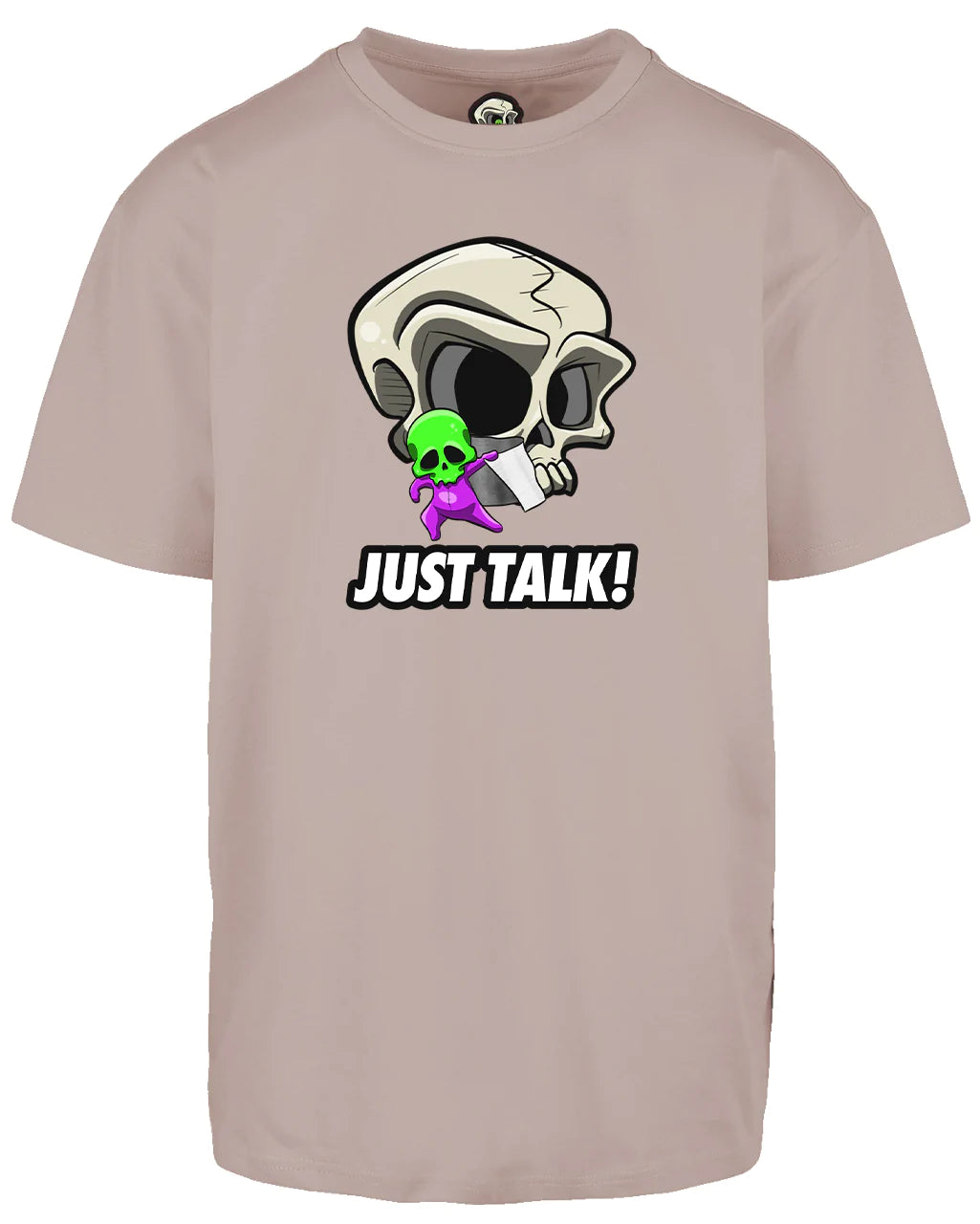 Just Talk Skull Oversized T-Shirt / Mental Health Awareness