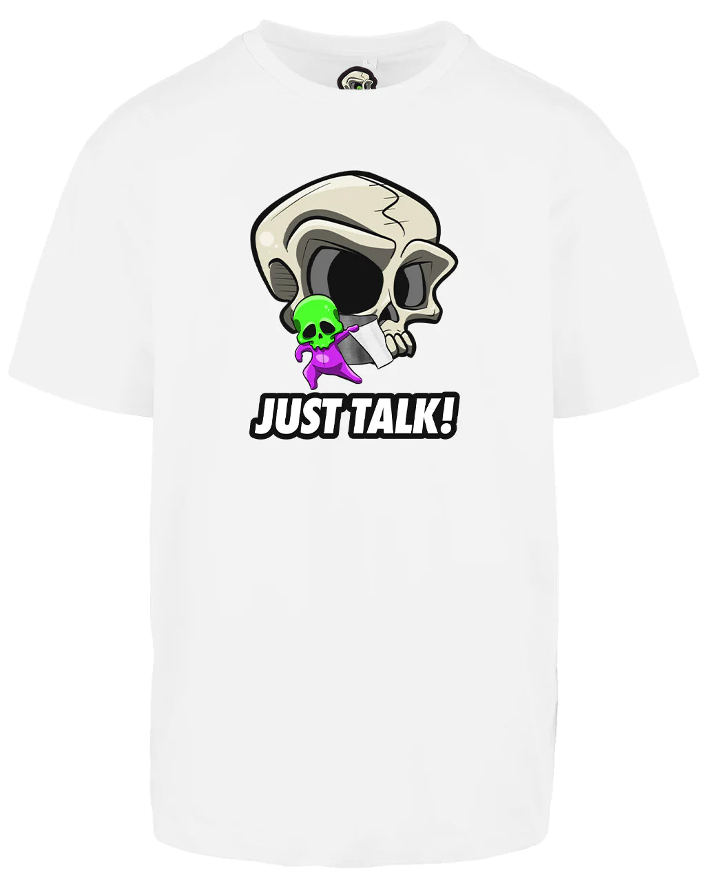 Just Talk Skull Oversized T-Shirt / Mental Health Awareness