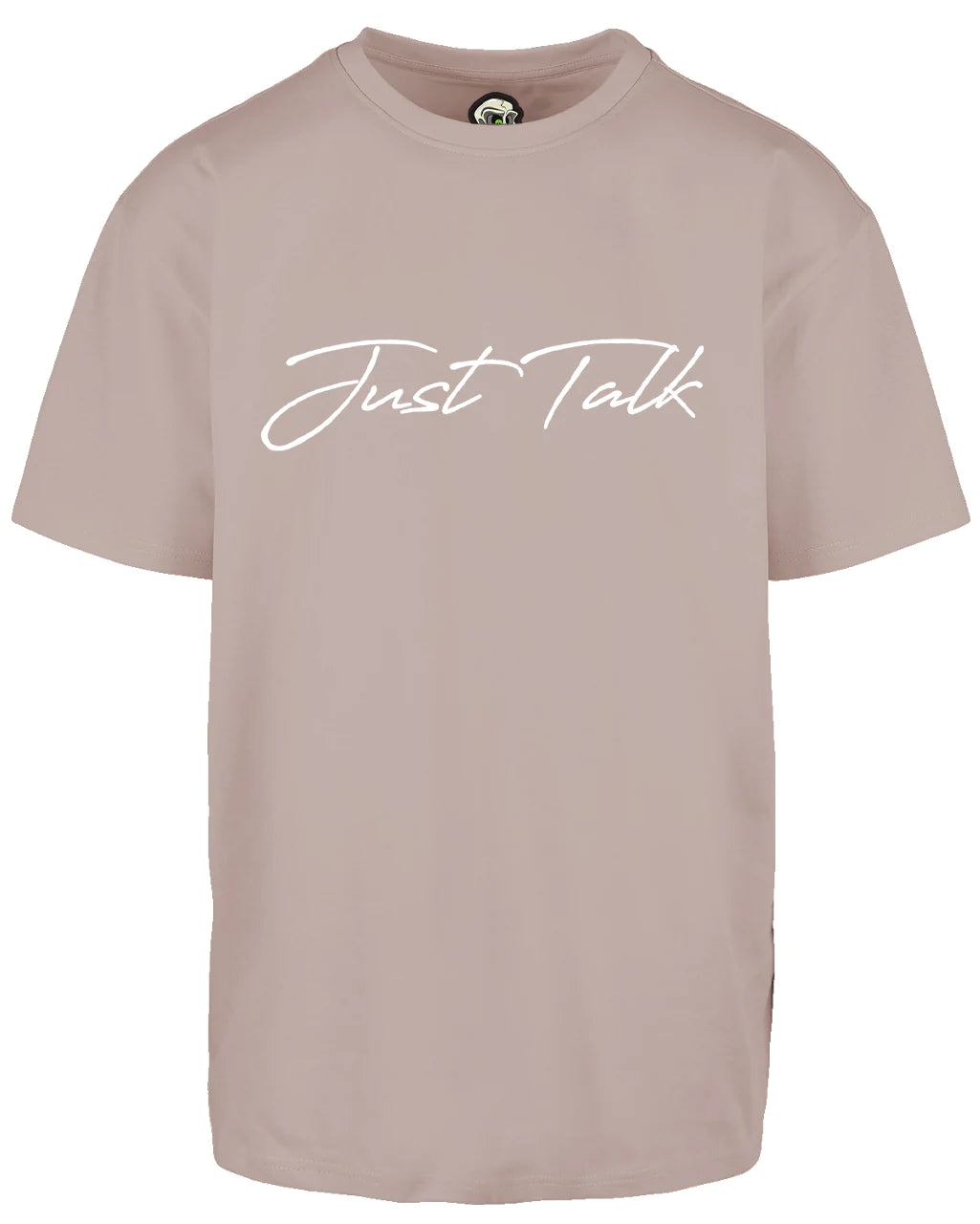 Just Talk White Script Oversized T-Shirt