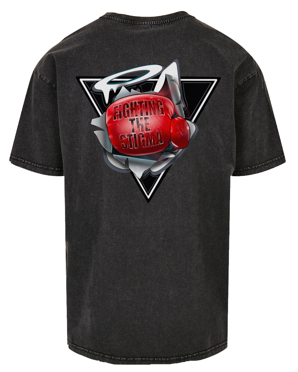 Fighting the Stigma Back Oversized T-Shirt / Mental Health Awareness