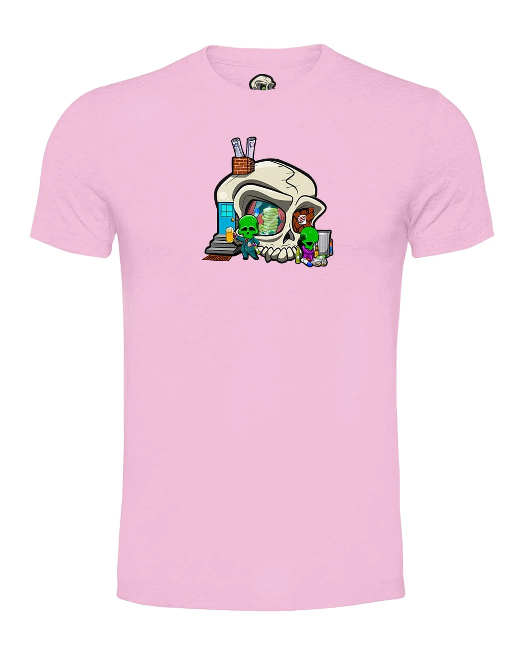 Pink Addiction Recovery Awareness T-Shirt By Unsubtle Skulls