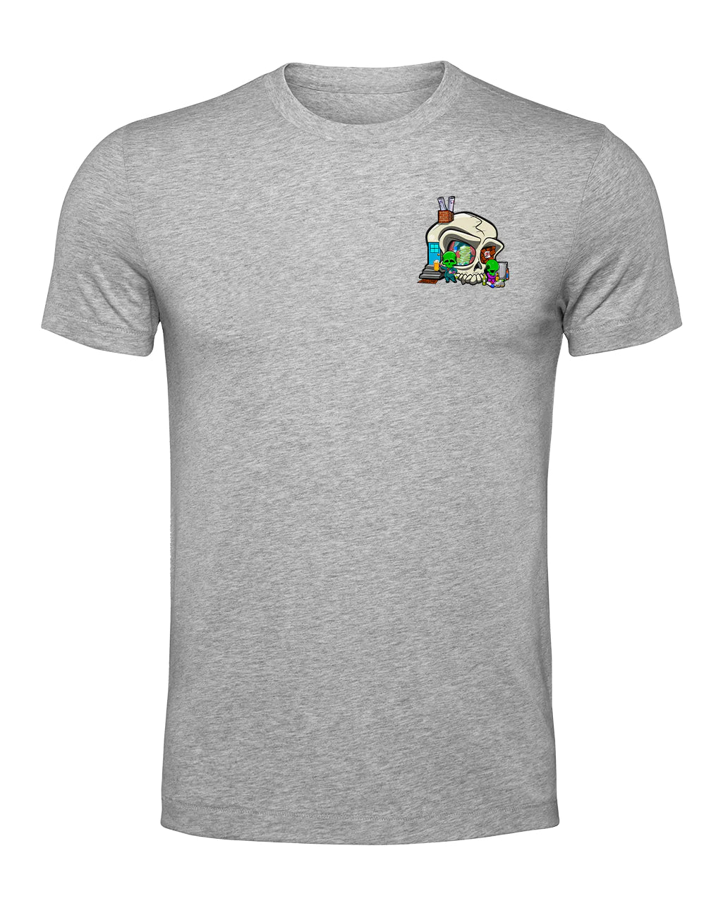 Heather Grey Addiction Mental Health Awareness T-Shirt By Unsubtle Skulls