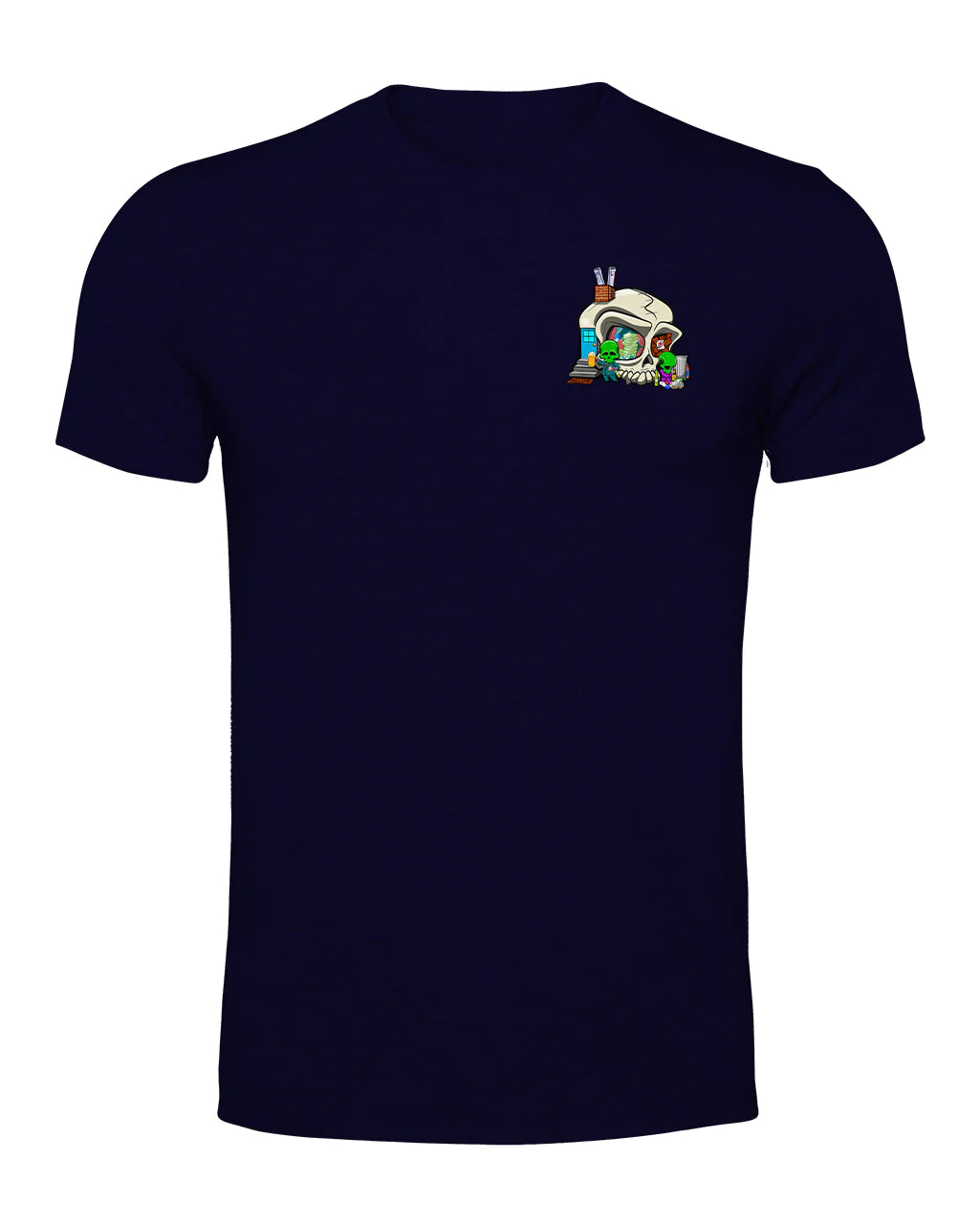 Navy Addiction Mental Health Awareness T-Shirt By Unsubtle Skulls