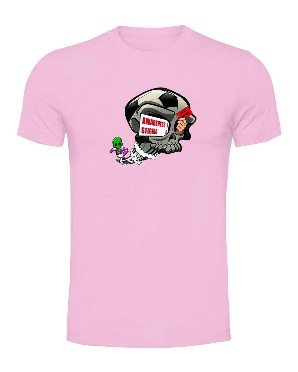 Pink Football Anti Racism Awareness T-Shirt By Unsubtle Skulls
